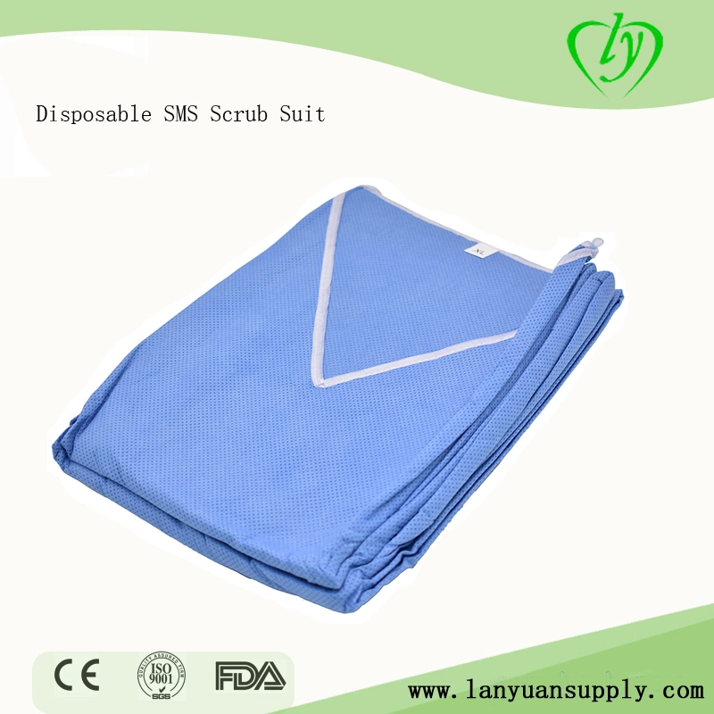 Einweg-Krankenhaus SMS Scrub Suit Set Medical Scrub Anzug