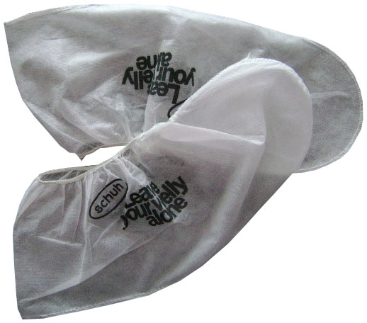 يمكن التخلص منها PP Shoecover مع الطباعة (LY-NSC-PW)