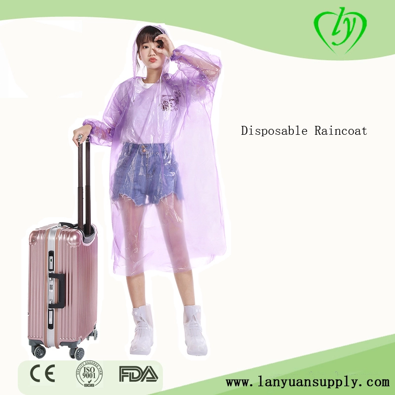Disposable Raincoat With Button Easy to carry