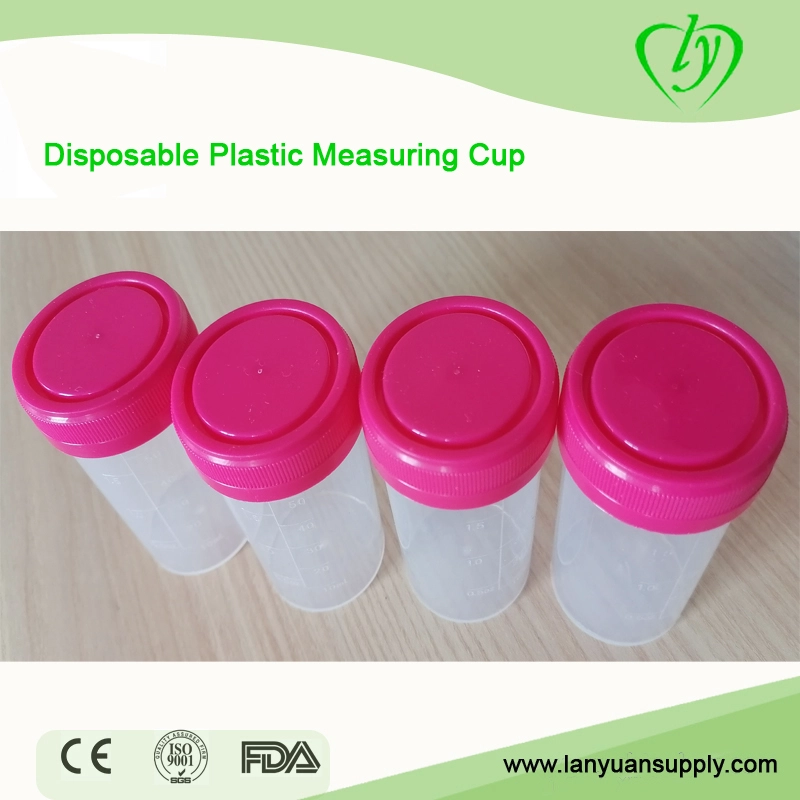 Disposable plastic urine cup