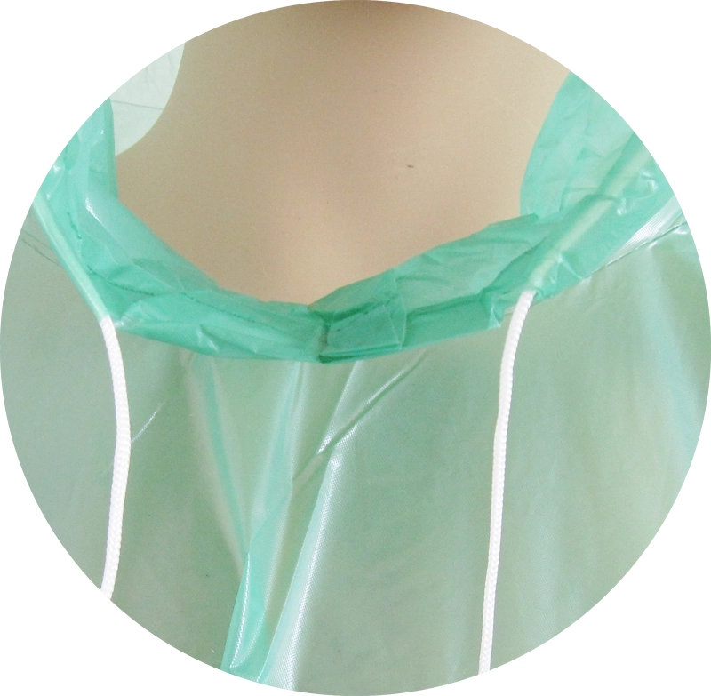 Good quality Green PEVA Raingear With Hood