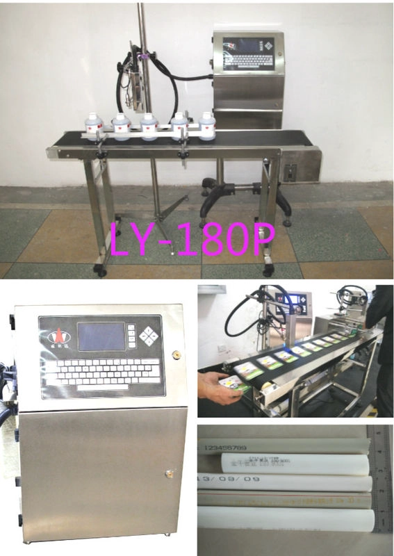 LY-180P الصناعية النافثة للحبر طابعة زجاجة آلة التسجيل الطباعة