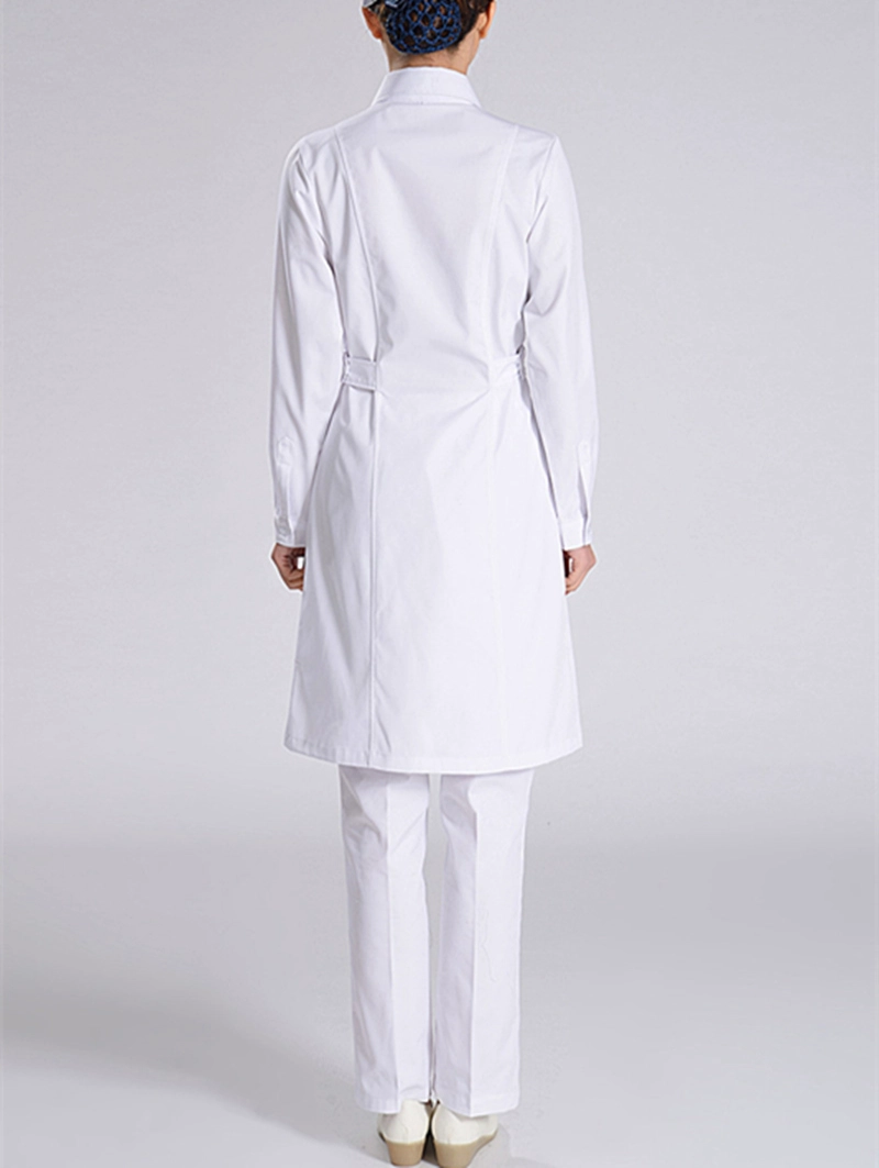 Langes Revers-medizinisches Kleid für Krankenhaus-Krankenschwester