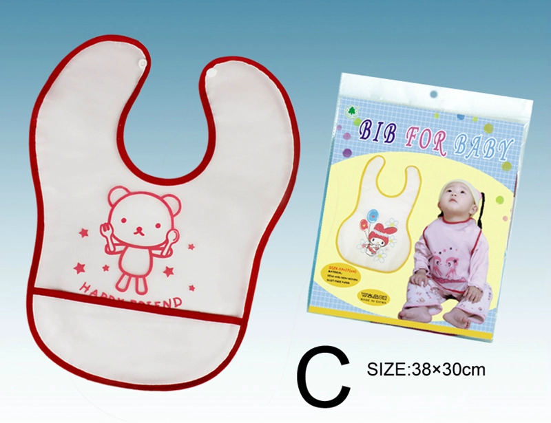 Neck Tightness Can Be Adjusted Plastic Bib for Baby