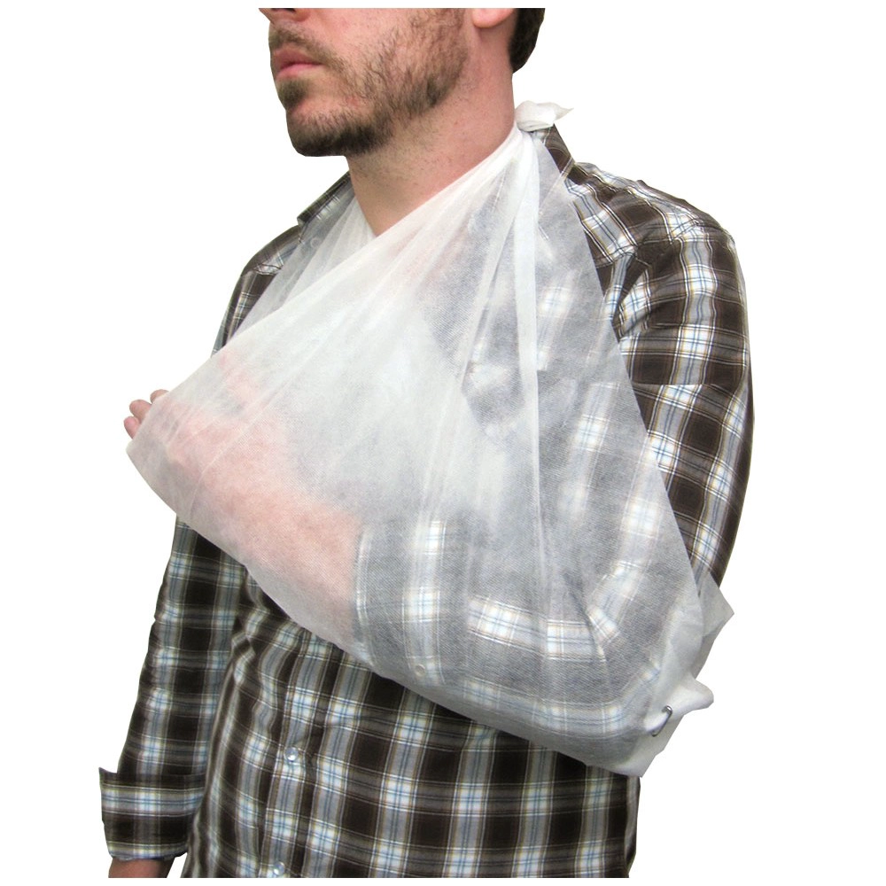 Bandage triangulaire d'urgence en coton non tissé