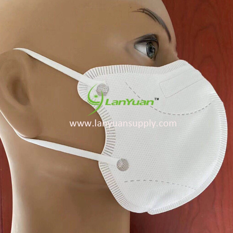 قناع الوجه غير المنسوج KN95 مع حلقة الأذن
