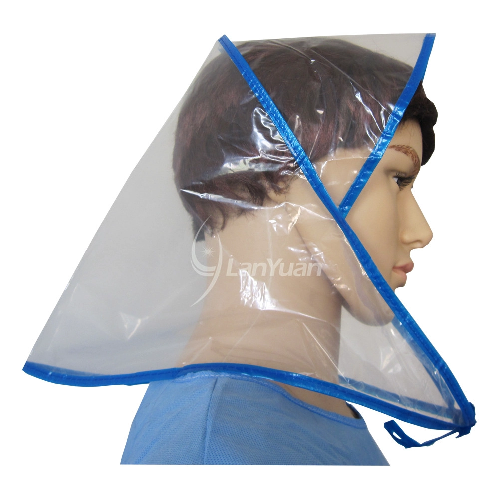 Manufacturer PE Rain Bonnet with Blue Package Edge