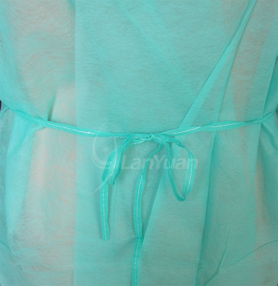 PP Green Isolation Gown With Elastic Cuffs