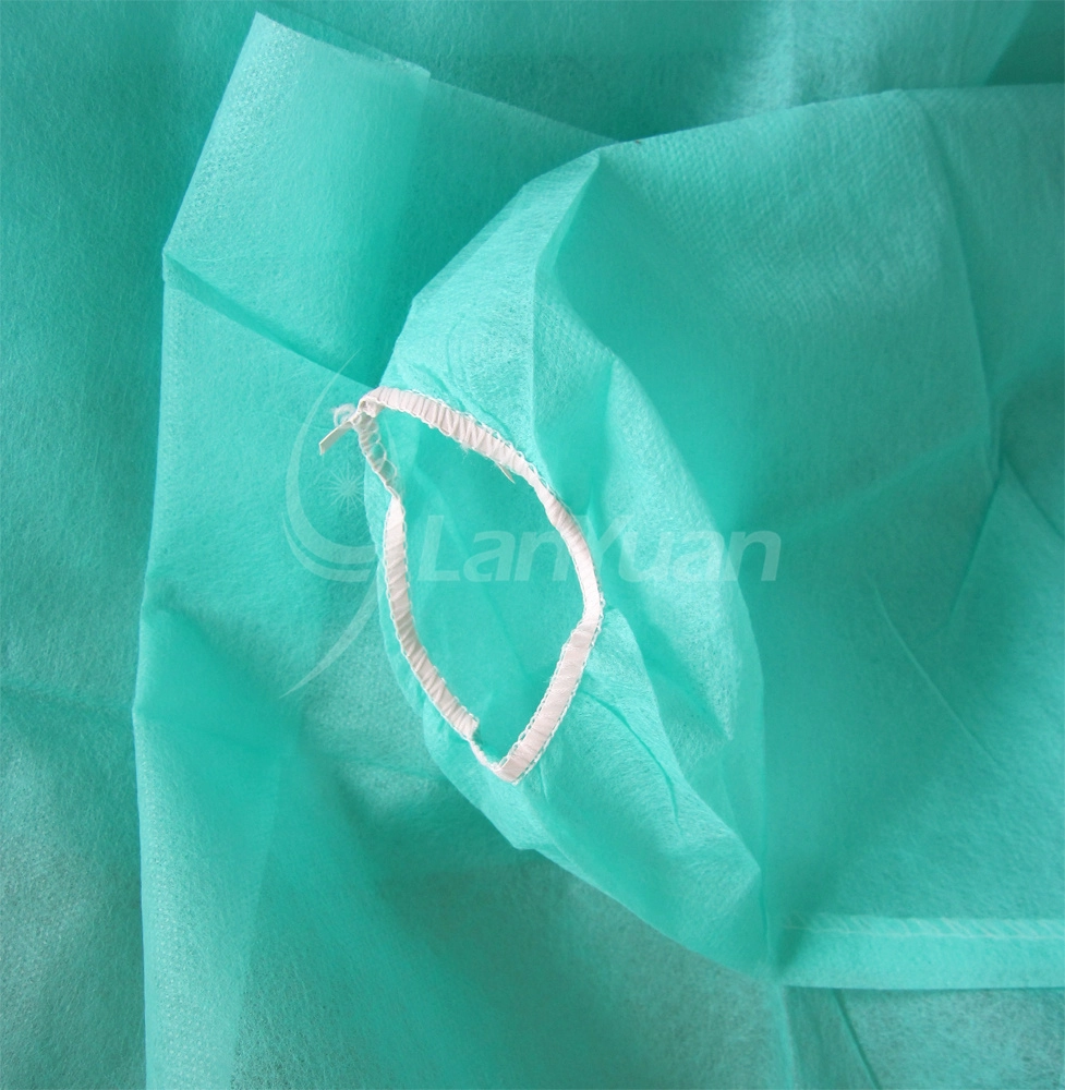 PP Green Isolation Gown With Elastic Cuffs