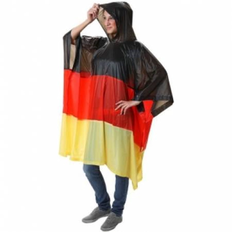 PVC Flag Raincoat Jacket With Hood for Emergency Weather
