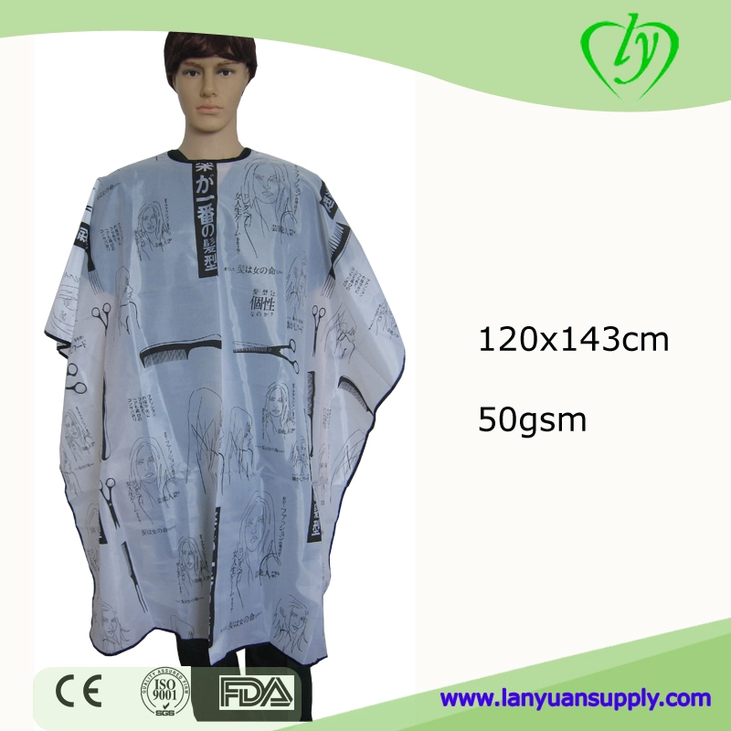 Polyester Printed Shampoo Capes Styling Capes for Salon