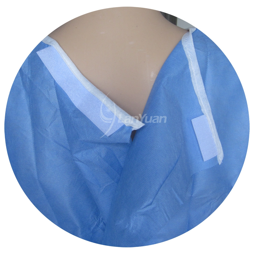 Reinforced SMS Surgical Gown With Knitted Cuffs