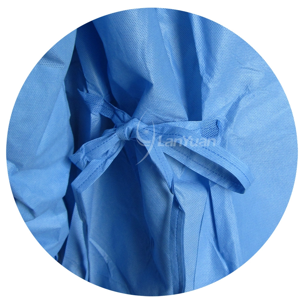 Reinforced SMS Surgical Gown With Knitted Cuffs