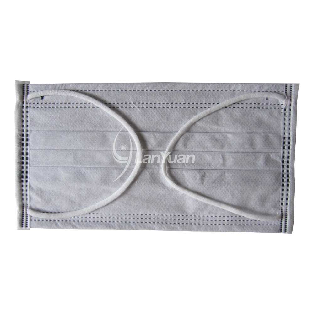 Single Piece Package Black Nonwoven Face Mask with Towers Pattern