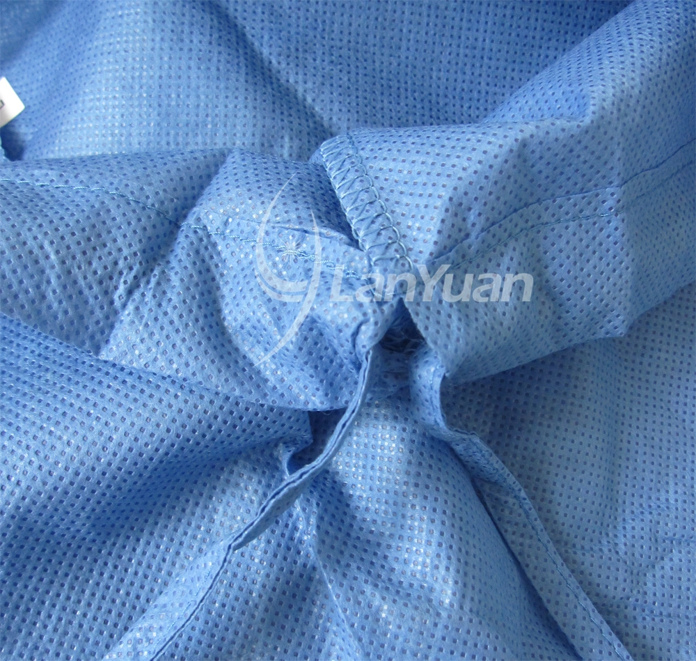 Soft SMS V-collar Blue Scrub Suit With 3 Pockets