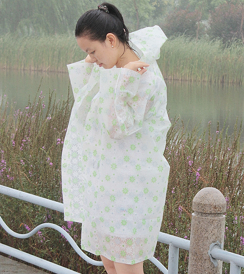 Windbreaker Style Rain Gear With Different Printing Patterns