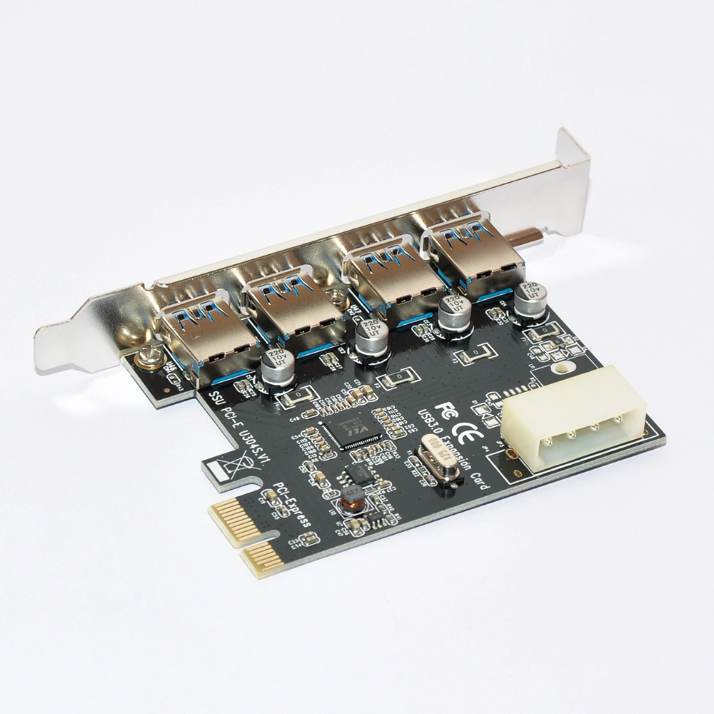 4-Port USB3.0 PCI-E x1 Expansion Card for PC