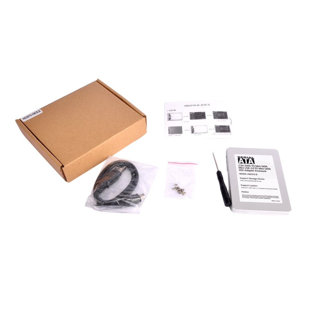 HD2570-II Mini SATA mSATA SSD to 2.5