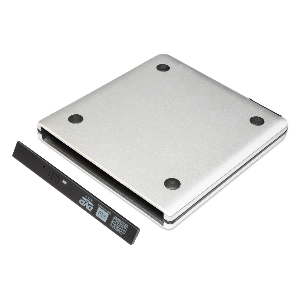 ODPS1203-SU3 Pop-up 12.7mm USB3.0 Aluminium External DVD Case (Silver)