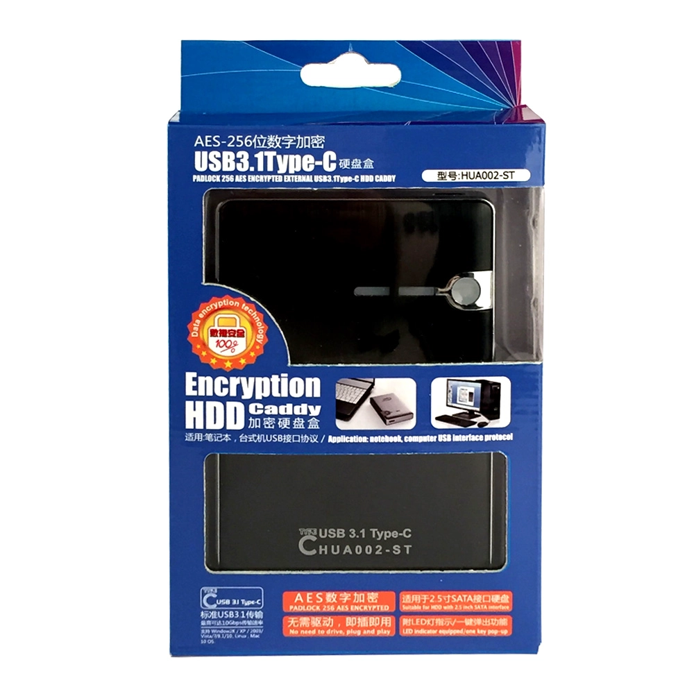Padlock 256 AES Encrypted USB3.0 External SSD