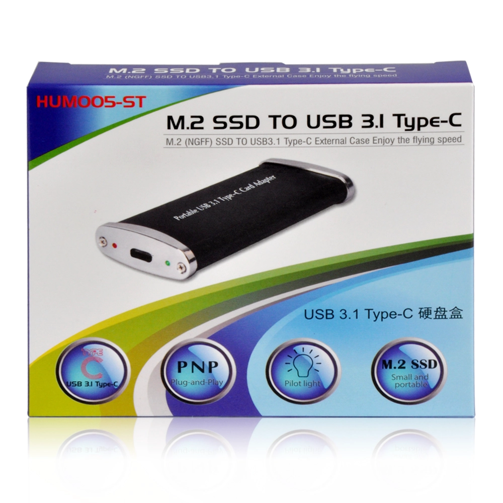 HUM005-ST Portable mini M.2 SSD Card To Type-C HDD Adapter