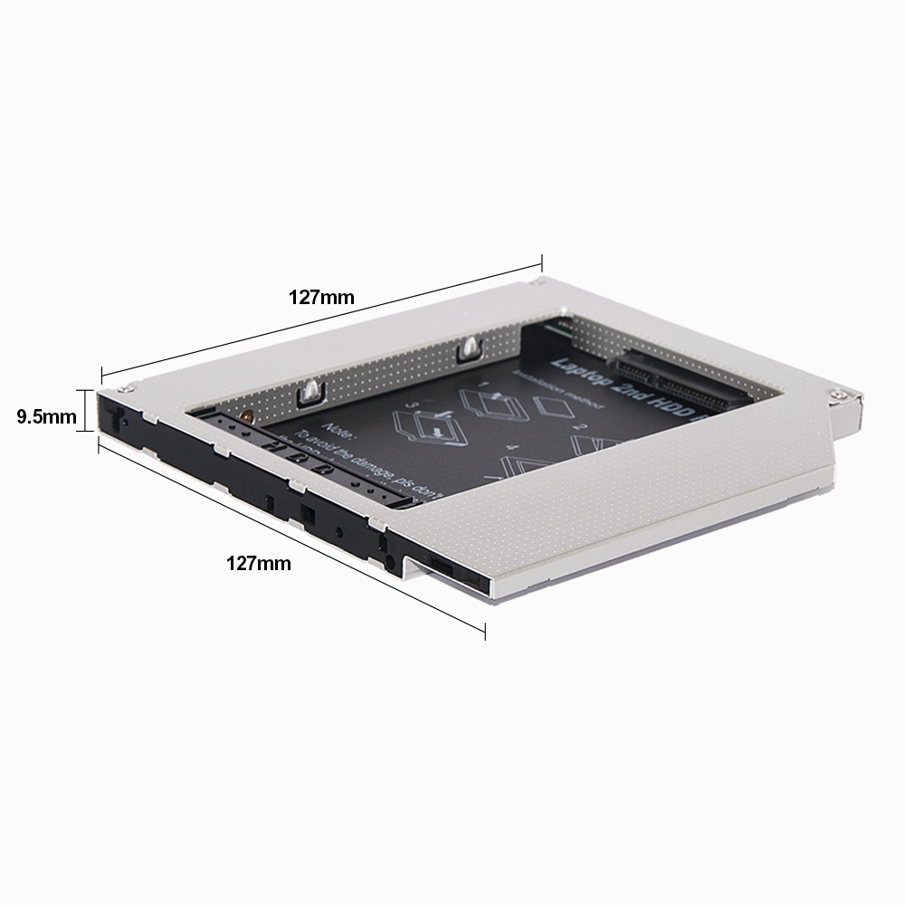 HD9503-SS 9.5mm SATA 2.5-inch 2nd HDD Caddy