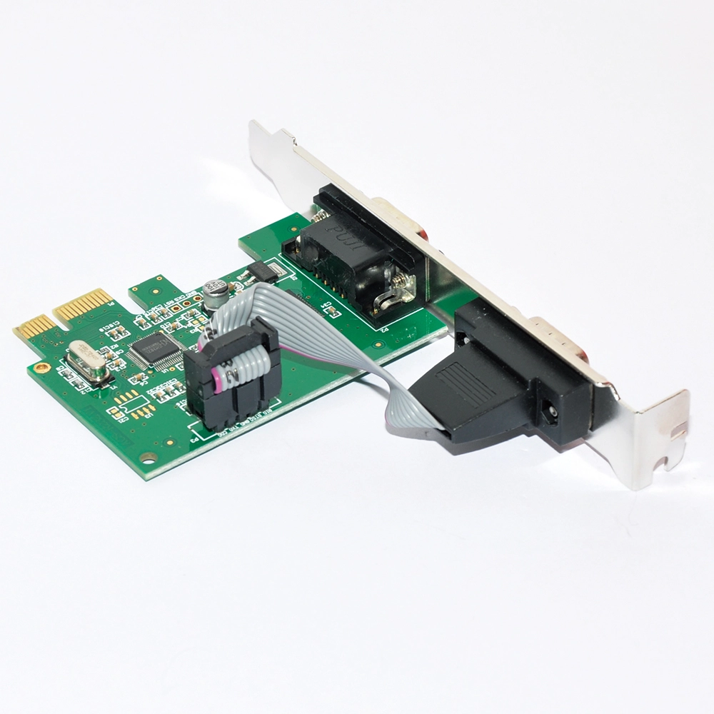 2 Anschlüsse PCI-E an com 9 Pin Serial Port RS232 Erweiterungskarten Adapter