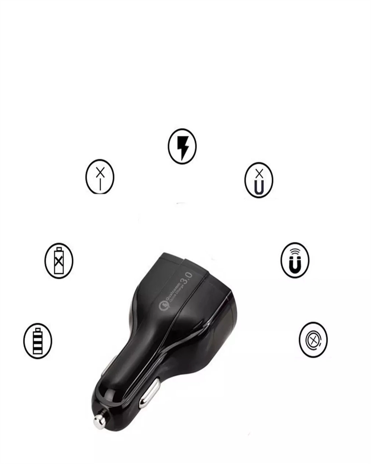 3 chargeur de voiture PD USB QC 3.0 Adaptateur de charge rapide Mini Charger USB Dual Car