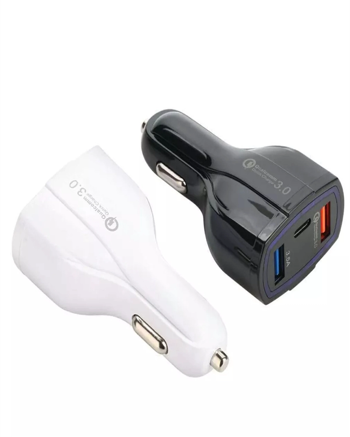 3 chargeur de voiture PD USB QC 3.0 Adaptateur de charge rapide Mini Charger USB Dual Car