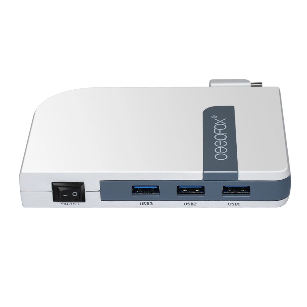 3HUB + 2QC3.0 + Type-C Multi-functional Charger & HUB With Power Switch Button