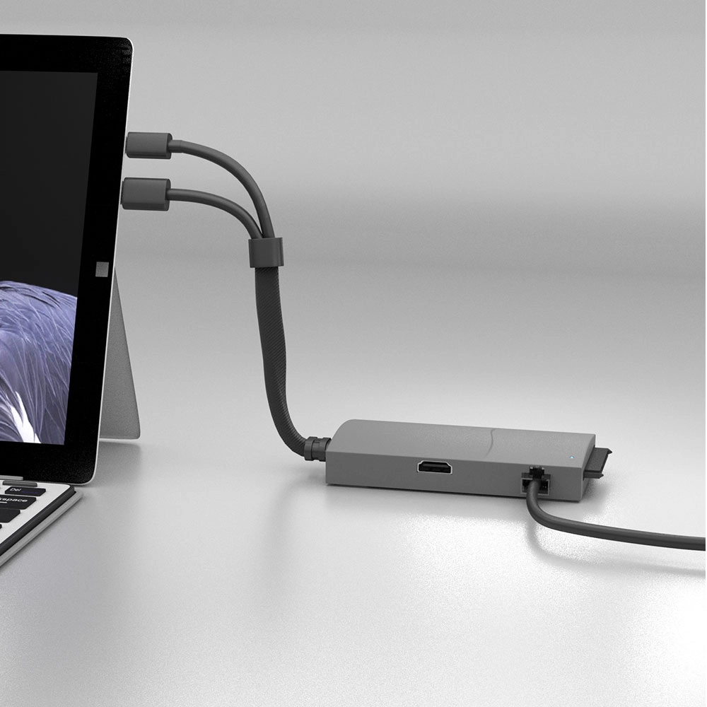8 in 1 USB hub Docking with Ethernet Giga LAN and USB Ports For Surface Pro USB3.0 & Mini DP Double Interface