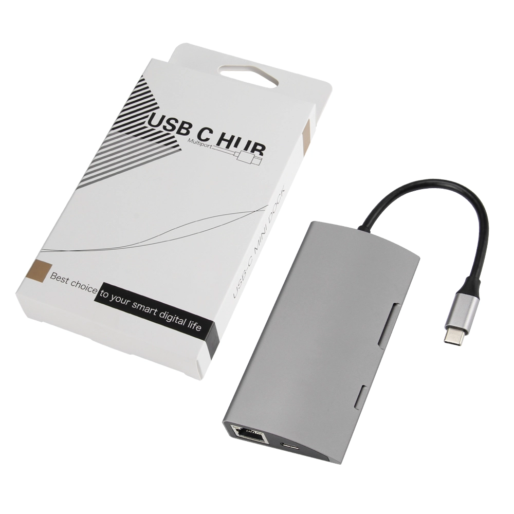 9 in 1 Type c Hub Docking with RJ45 USB C Hub with Ethernet Hub Docking for Laptop