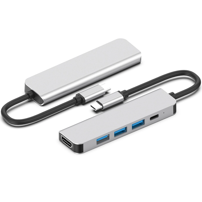 E-Sun 5 in 1 Type C USB C Hub Docking Adapter to 3.0 USB & 4K UHD HUB For Laptop