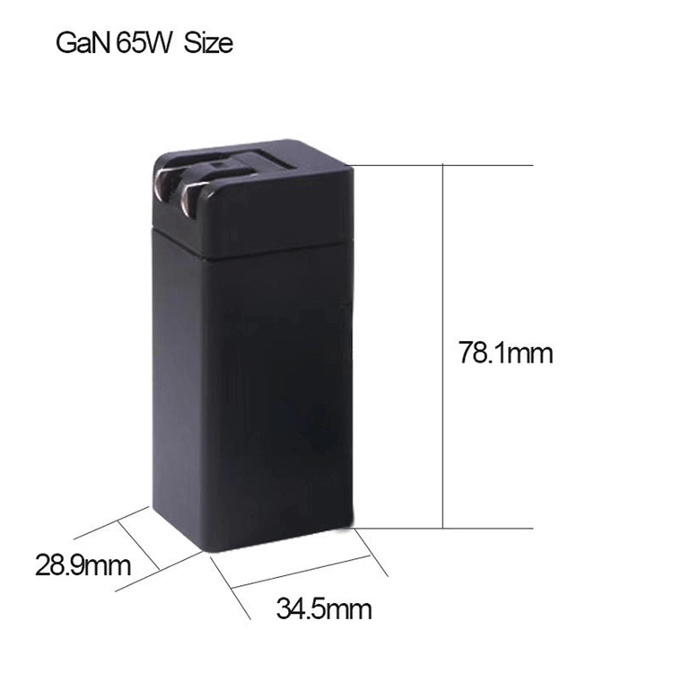 E-Sun 65W 2 port USB C & USB Charger Wall Charger PD 3.0 GaN Tech Type C Fast Charging Adapter for Type C laptop