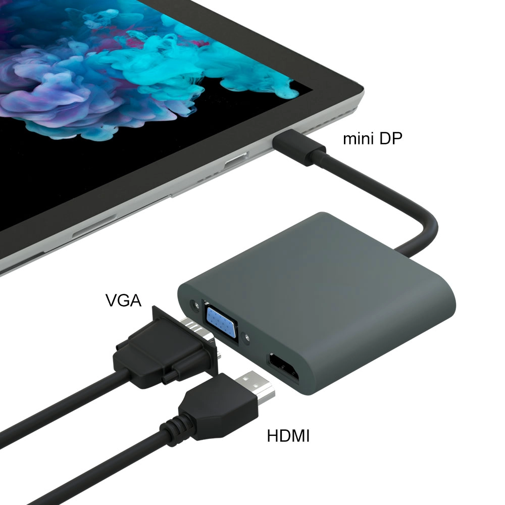 E-Sun Mini DP 3 in 1 Hub Docking Adapter to VGA