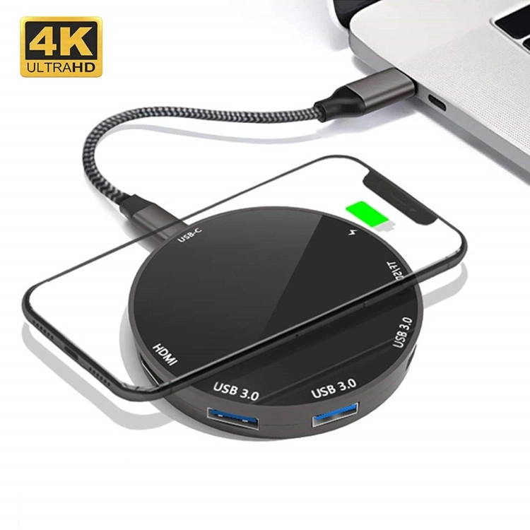 E-Sun USB C 9 in 1 Hub Docking Adapter to USB, SD, TF ,1.4 UHD