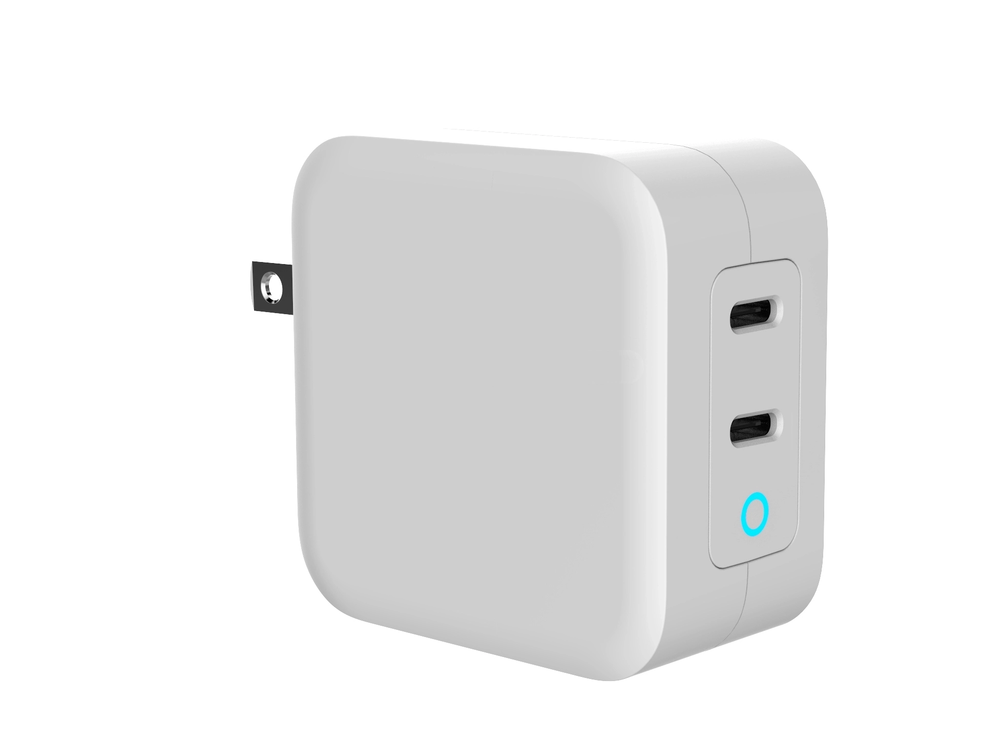 E-sun 61W GaN Tech PD Kompakt-Ladegerät für Ladegeräte für mobile Geräte mit 2 Typ-C-Ausgängen
