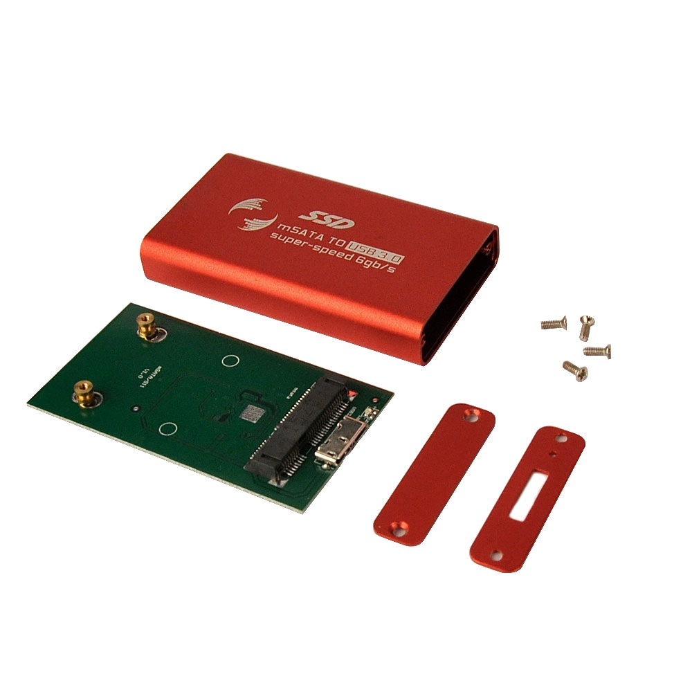 ES-MSATA (rojo) 2,5 pulgadas SATA HDD recinto