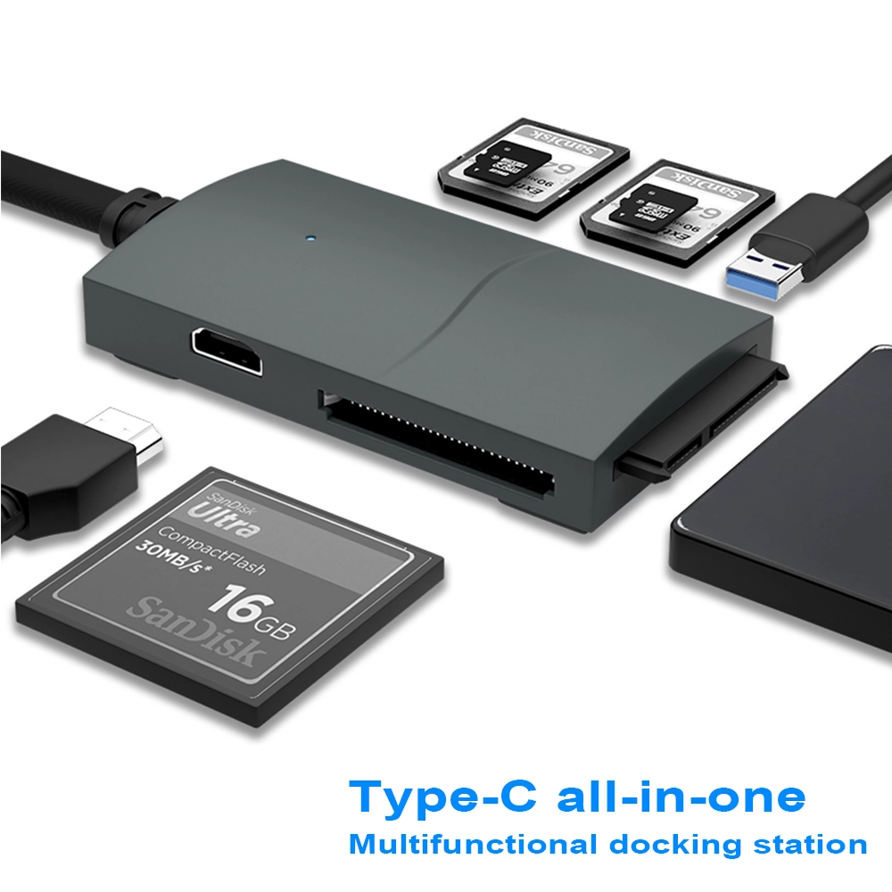 E-Sun Mini DP USB3.0 8 in 1 Hub Docking Adapter per CF6.0, SATA3.0 e 1.4 UHD per Surface Pro