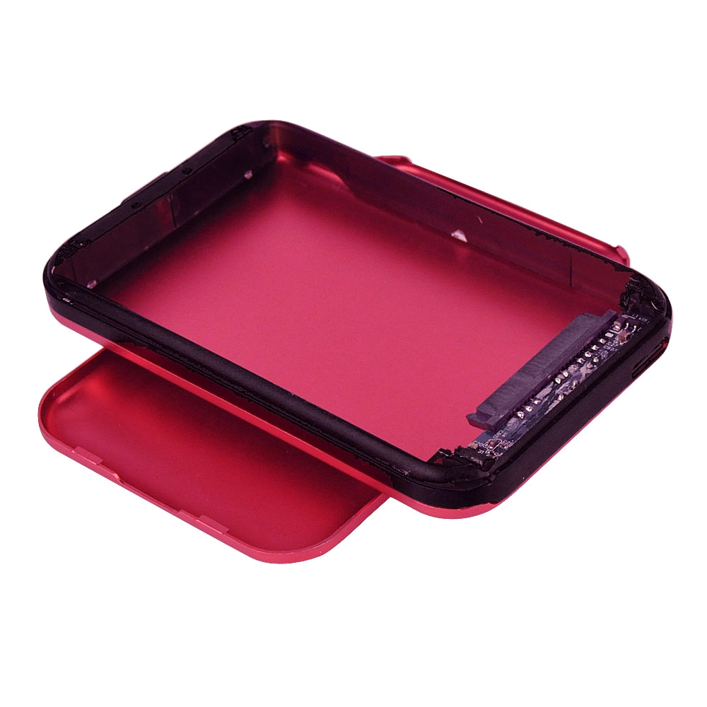 ES2512 (rot) 2,5 Inch SATA HDD Gehäuse