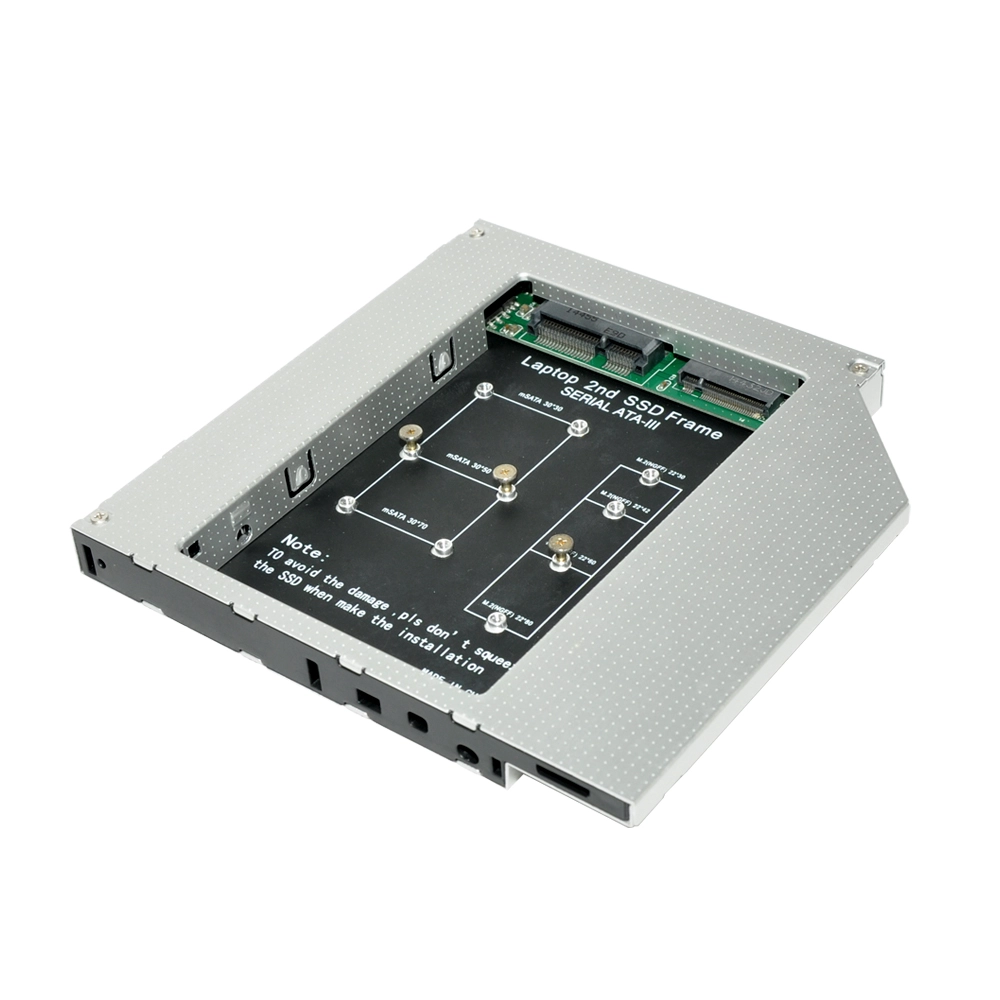 HD1206-mn 2ème Caddy HDD avec mSATA SSD Card et NGFF SSD Card