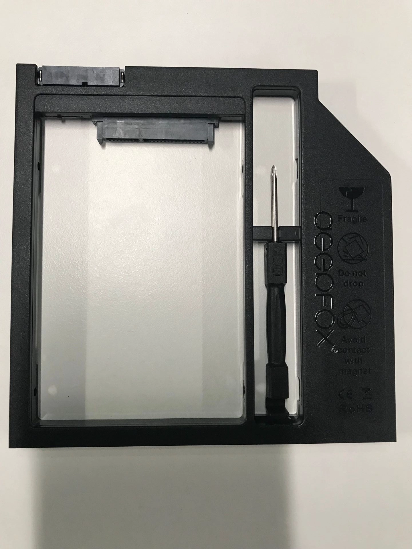 HDS9001-SS 9,5 mm matériel plastique 2ème HDD Caddy avec tournevis