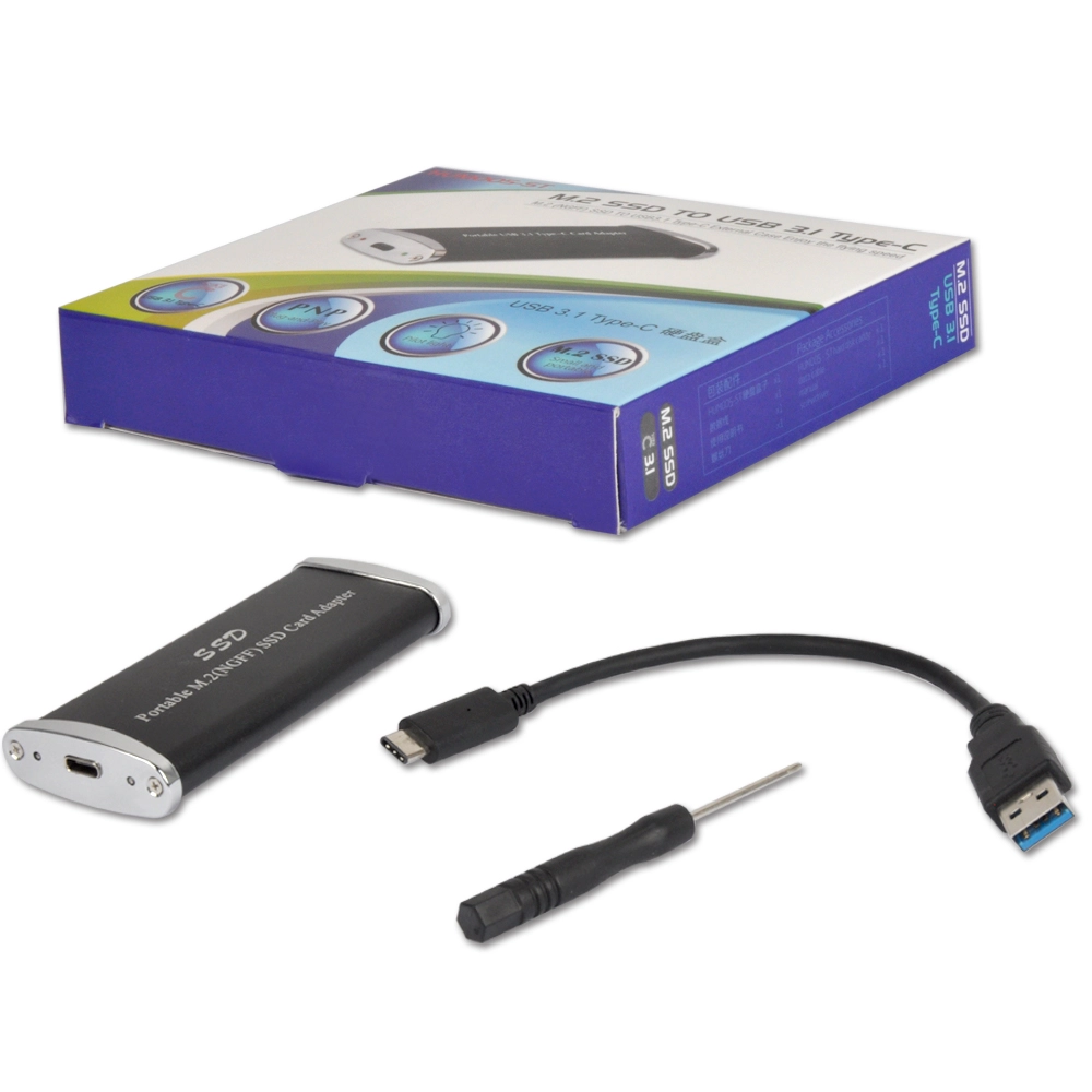 HUM005-ST Portable mini M.2 SSD Card To Type-C HDD Adapter