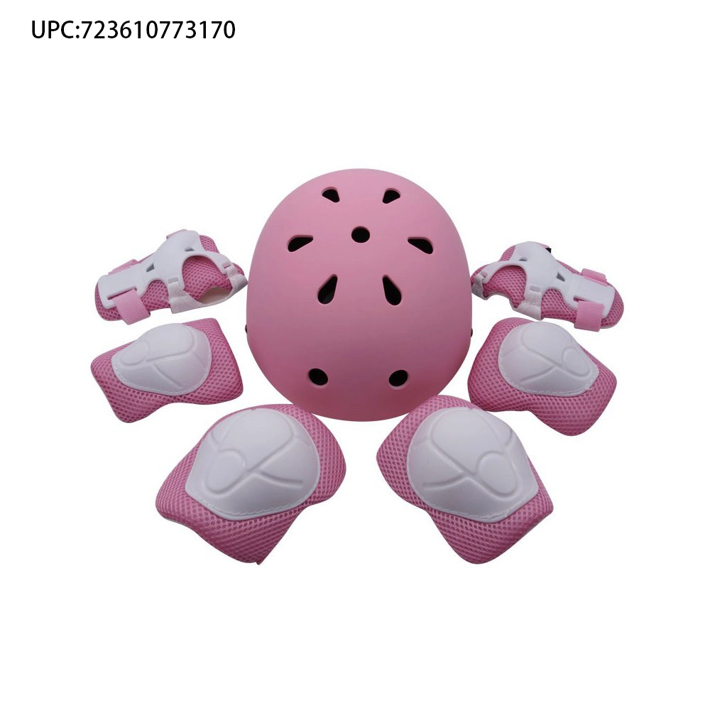 Kiwivalley Kids Boys and Girls Outdoor Sports Protective Gear Safety Pads Set [Helmet Knee Elbow Wrist] for Rollerblades, Scooter, Skateboard, Bicycle, Rollerblades (Pink)