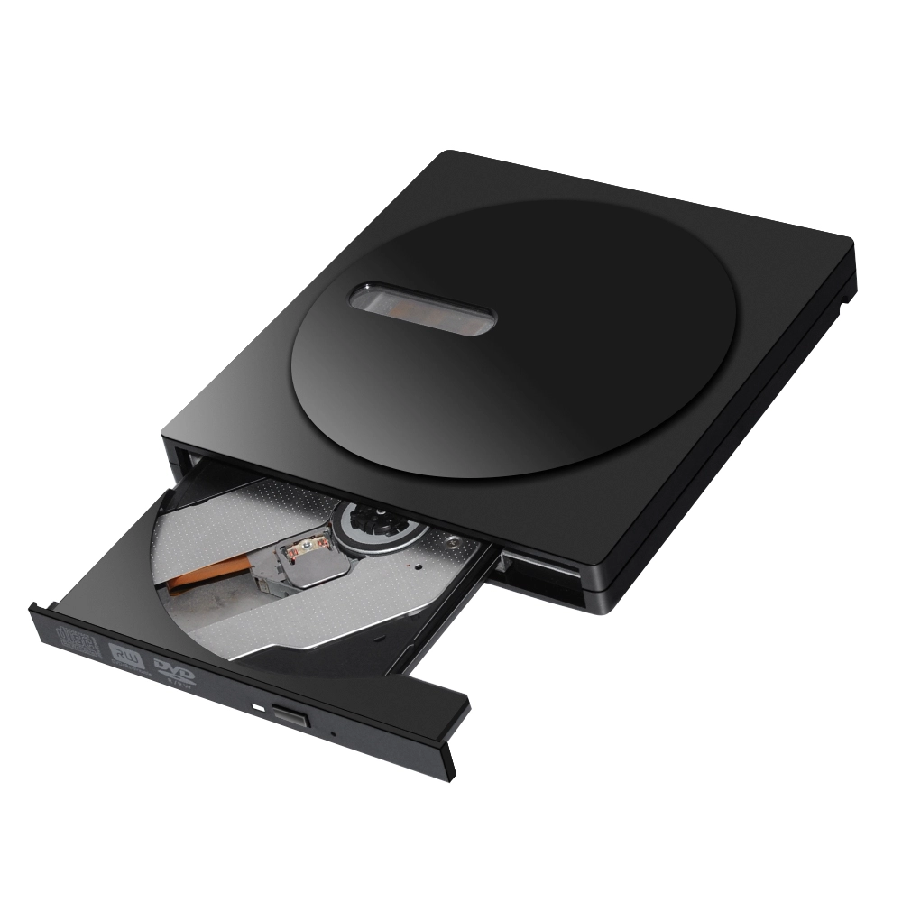 Neuestes externes externes 12,7-mm-USB3.0- und Typ-c-Adapter-externes DVDRW-Brennerlaufwerk