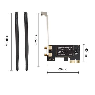PCIe Network card 300Mpbs Wireless Adapter PCI Express WIFI adapter with Realtek 8192CE for PC