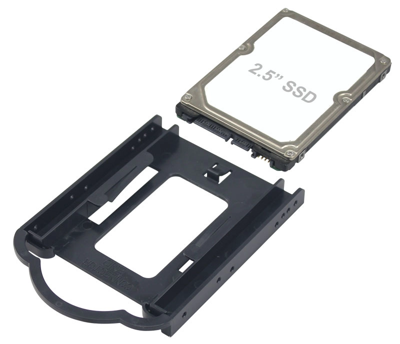Hochwertige Ecke 2,5 bis 3,5 "Plastik SSD HDD -Halterung