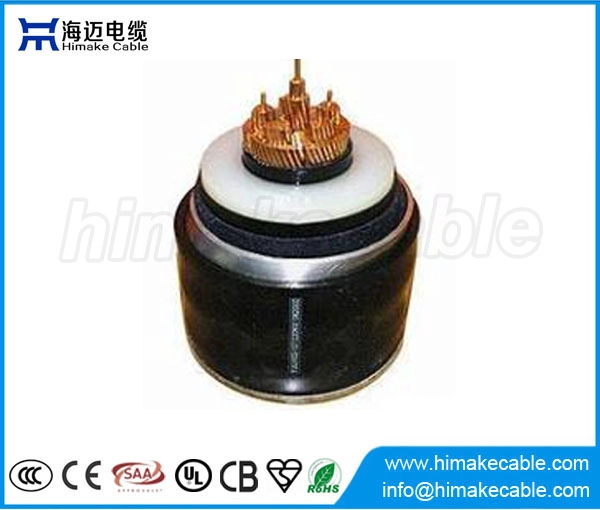 المعزولة HV XLPE غمد الألومنيوم المموج "كبلات الطاقة" مع الفولتية تصنيفا 50/66KV 64/66kV