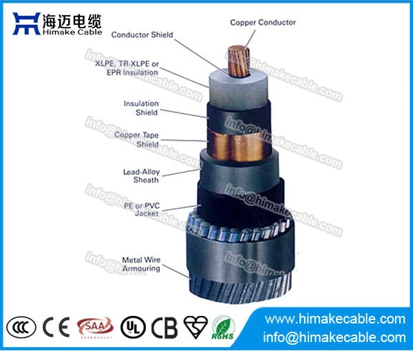 HV armored Power Cables with rated voltages up to 500KV