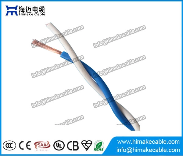 المعزولة PVC مرنة الملتوية الكهربائية أسلاك الكابل/300/300V (الحبل الملتوي لينة)